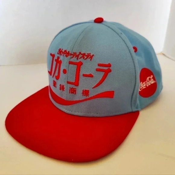Genuine 2017 Coca Cola snap-back adjustable hat, rare Japanese, EXC - Picture 1 of 9